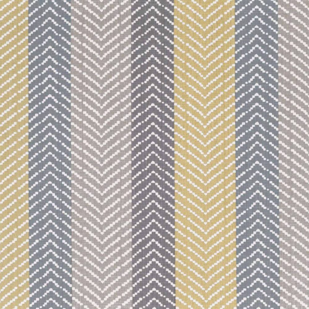 Keala Fabric - Nectar by black-grey geometric cotton fabric from Romo