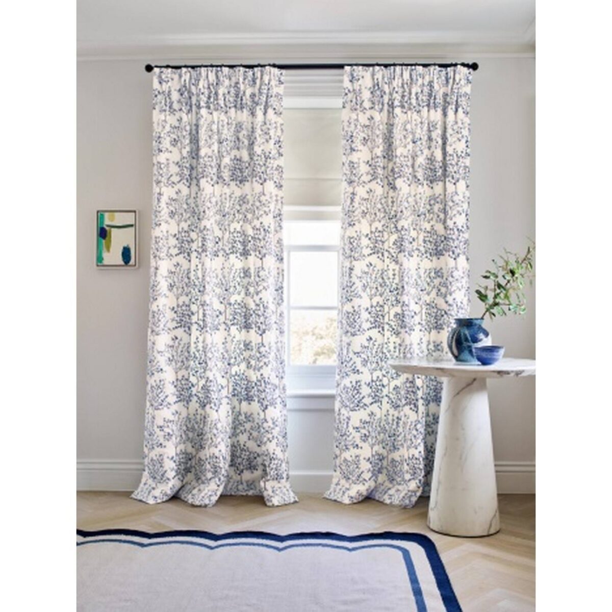 Blossom Tree Fabric - Lime / Aqua from