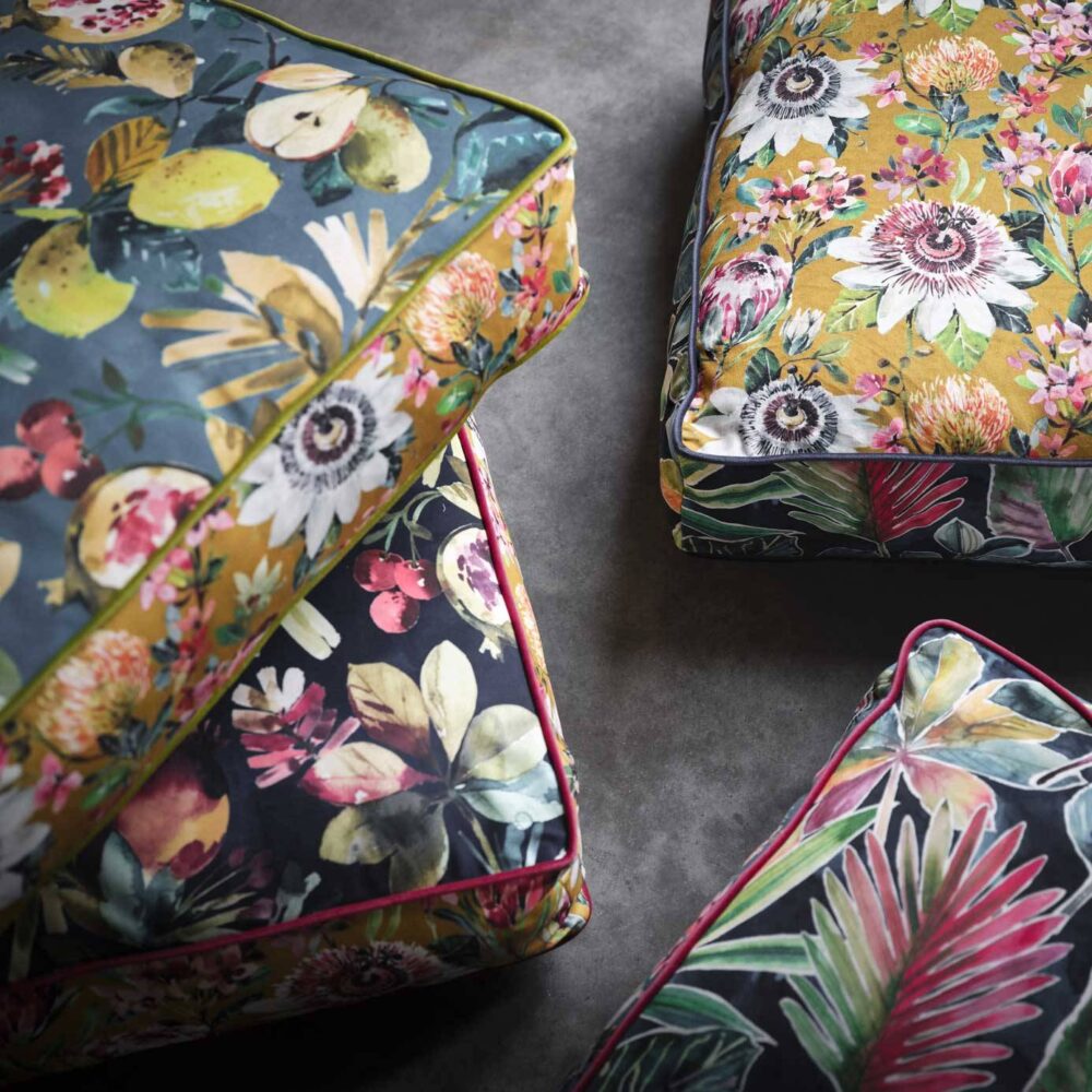 Fruta Fabric - Ochre Velvet from