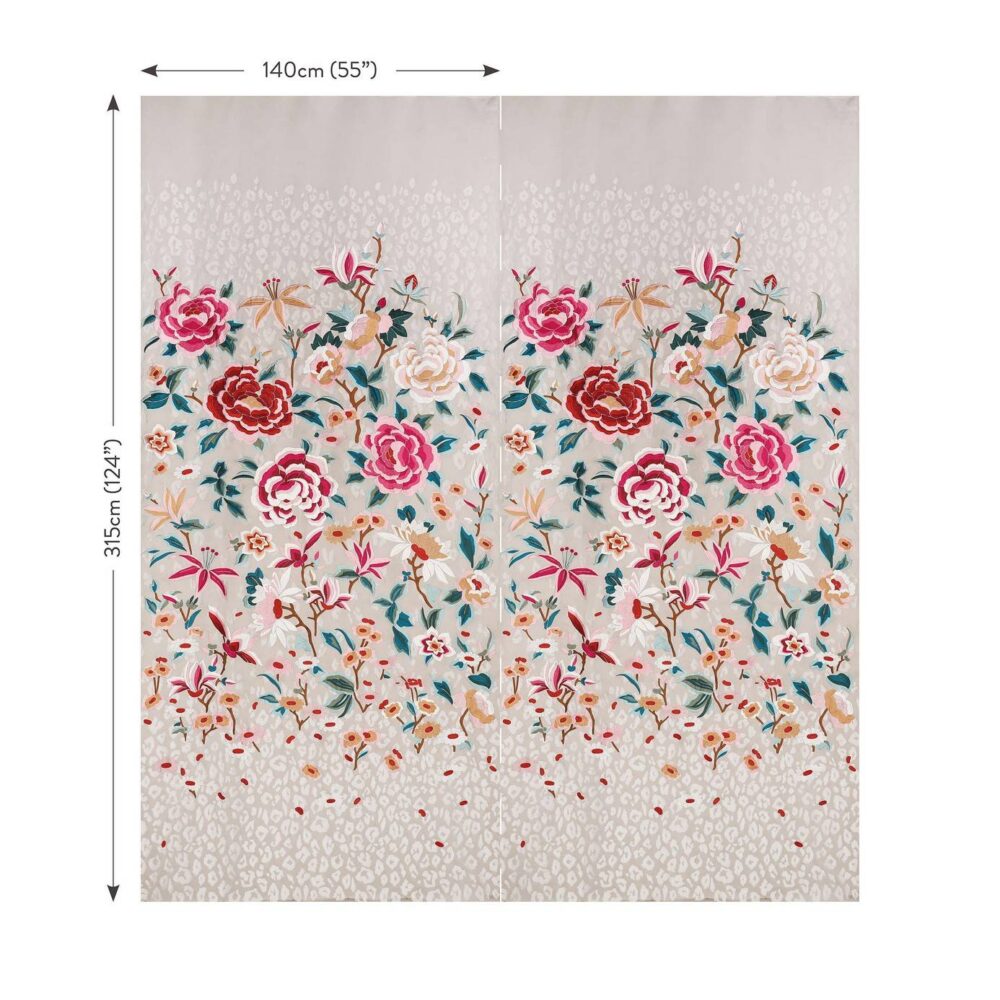 Lavinia Panel Fabric - Rosa by Lavinia Panel Fabric - Rosa from