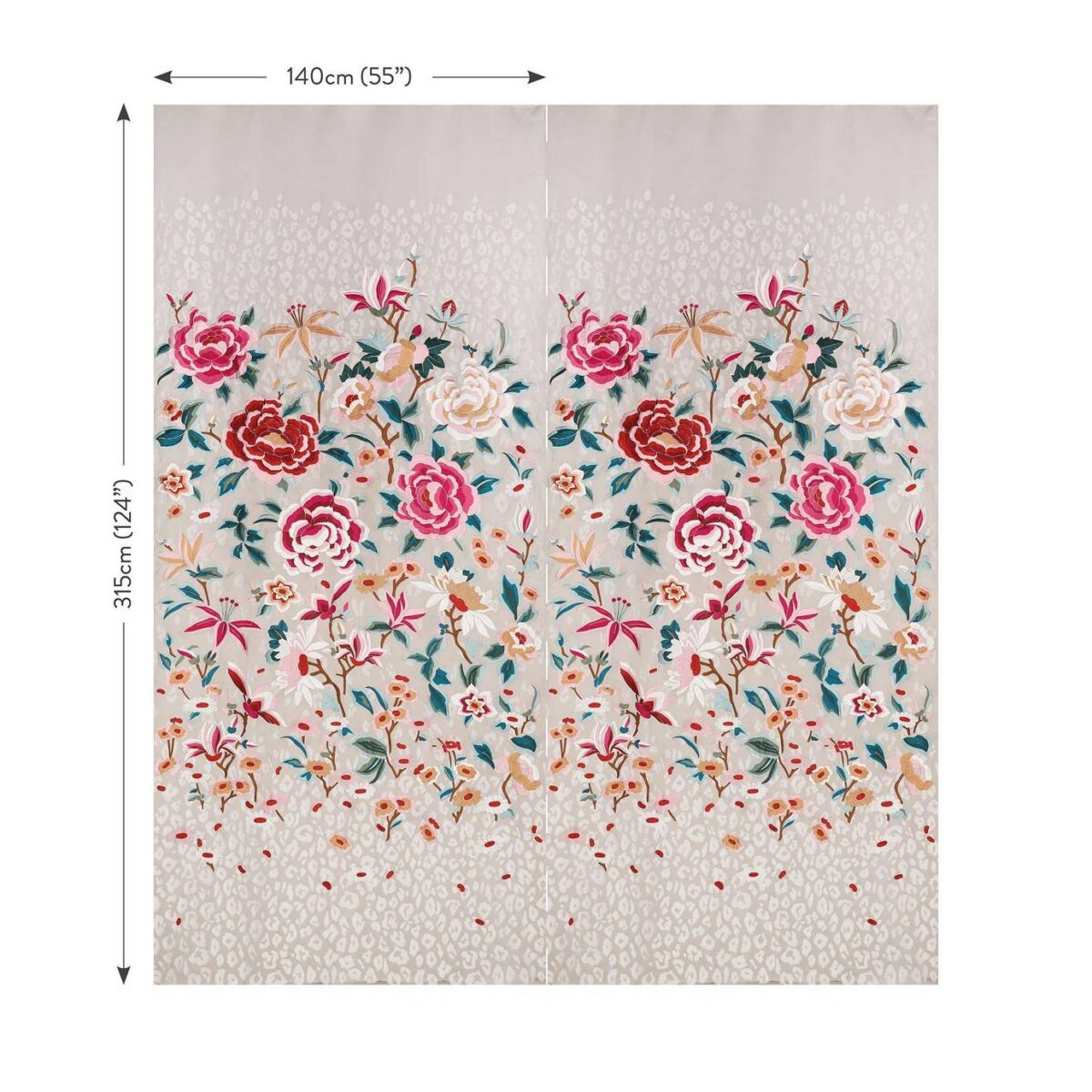 Lavinia Panel Fabric - Rosa by Lavinia Panel Fabric - Rosa from