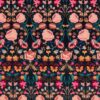 pink botanical velvet-chenille fabric from Romo