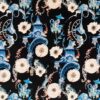 blue animal velvet-chenille fabric from Romo