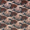 pink animal velvet-chenille fabric from Romo