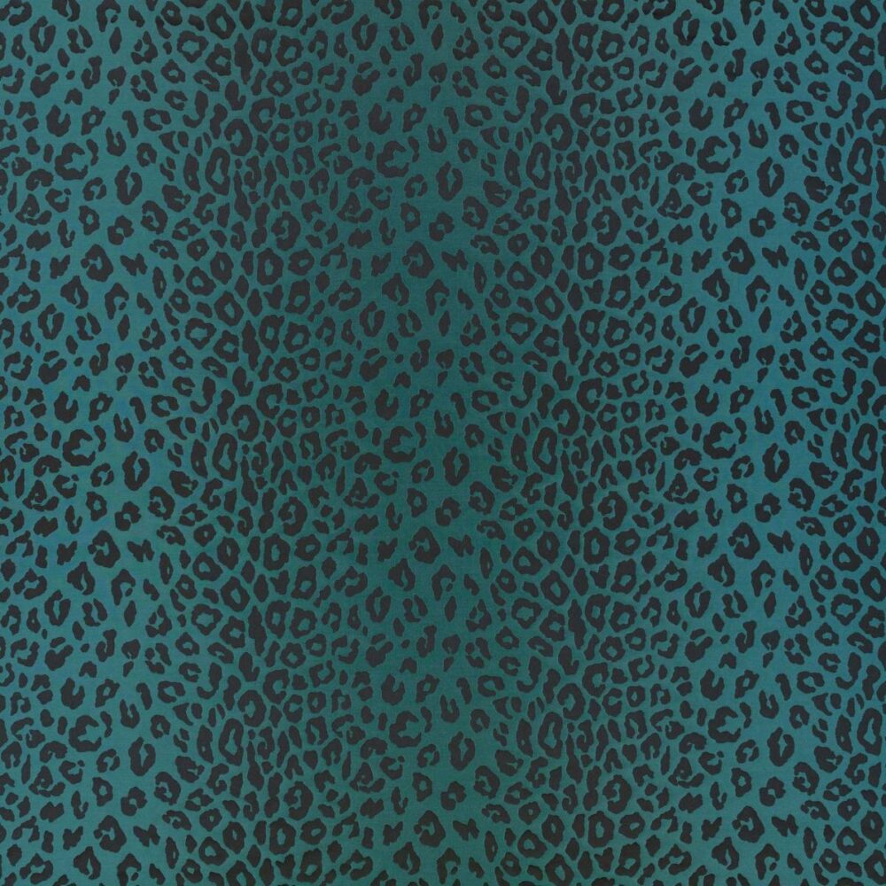 blue animal jacquard fabric from Romo