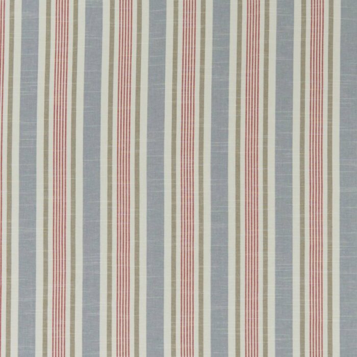 Mappleton Fabric - Denim / Red swatch