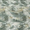 black-grey botanical velvet-chenille fabric from Kai
