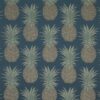 blue botanical jacquard fabric from Kai