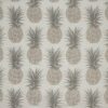 white botanical jacquard fabric from Kai