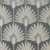 black-grey botanical embroideried fabric from Kai