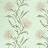 green botanical embroideried fabric from Sanderson
