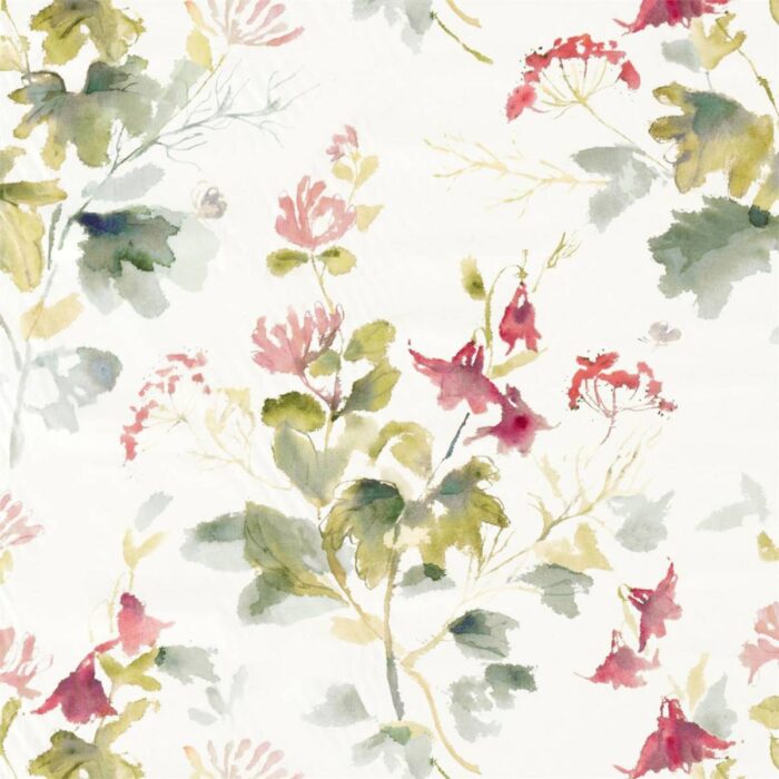 Honey Flowers Fabric - Fuchsia / Rose swatch