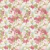red botanical cotton fabric from Sanderson