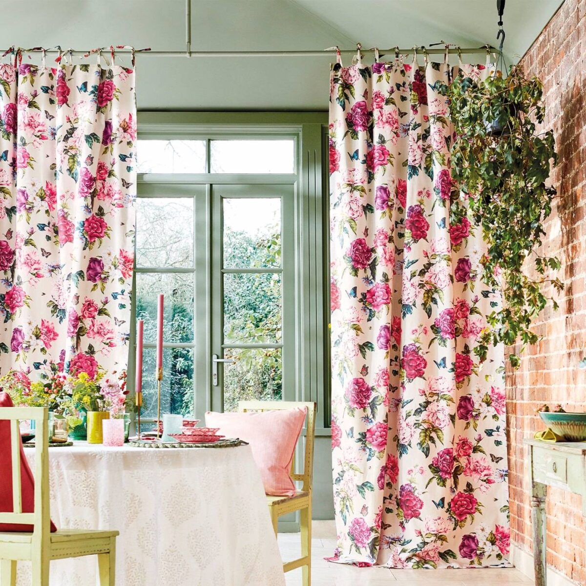 Summer Peony Fabric - Vineyard / Rose by Summer Peony Fabric - Vineyard / Rose from