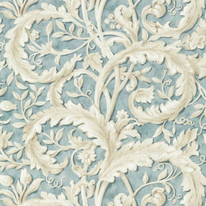 Tilia Lime Fabric - Soft Teal swatch
