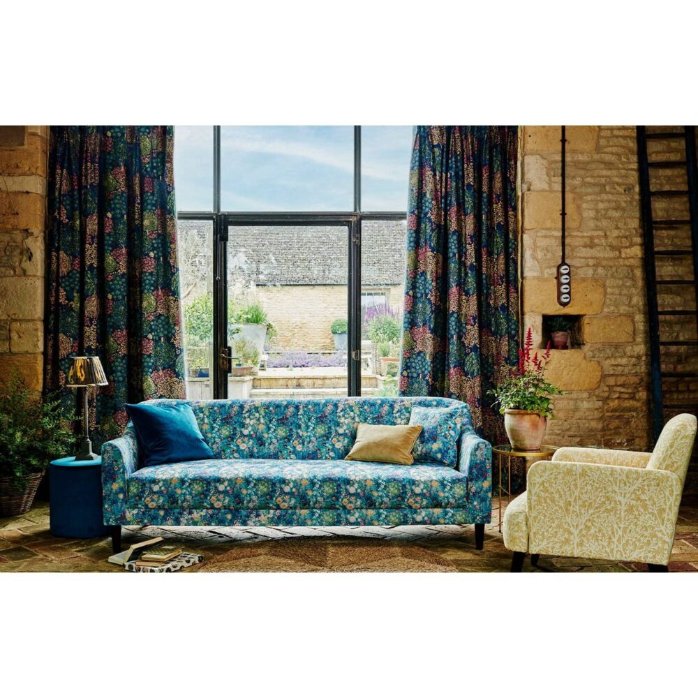 Rosedene Fabric - Denim / Spice by Rosedene Fabric - Denim / Spice from