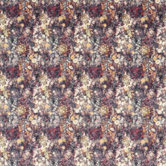 Rosedene Fabric - Rasberry / Ochre swatch