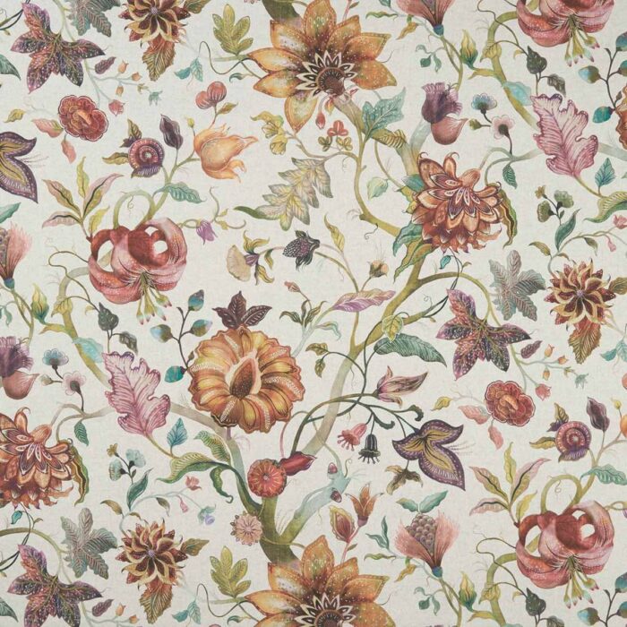 Delilah Fabric - Spice / Linen swatch