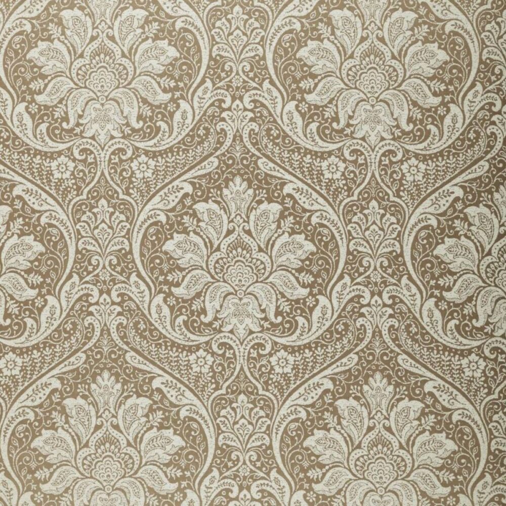 Regis Fabric - Praline by neutral botanical jacquard fabric from Kai