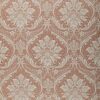 orange botanical jacquard fabric from Kai