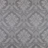 black-grey botanical jacquard fabric from Kai