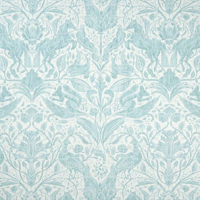 Forest Trail Fabric - Duckegg / Linen swatch