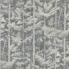 black-grey botanical jacquard fabric from Kai