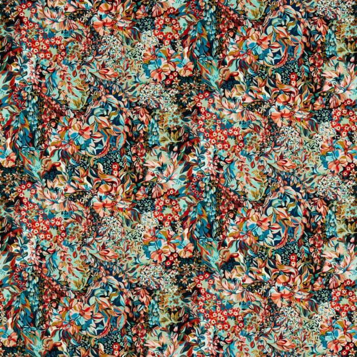 Aubrey Fabric - Midnight / Spice swatch
