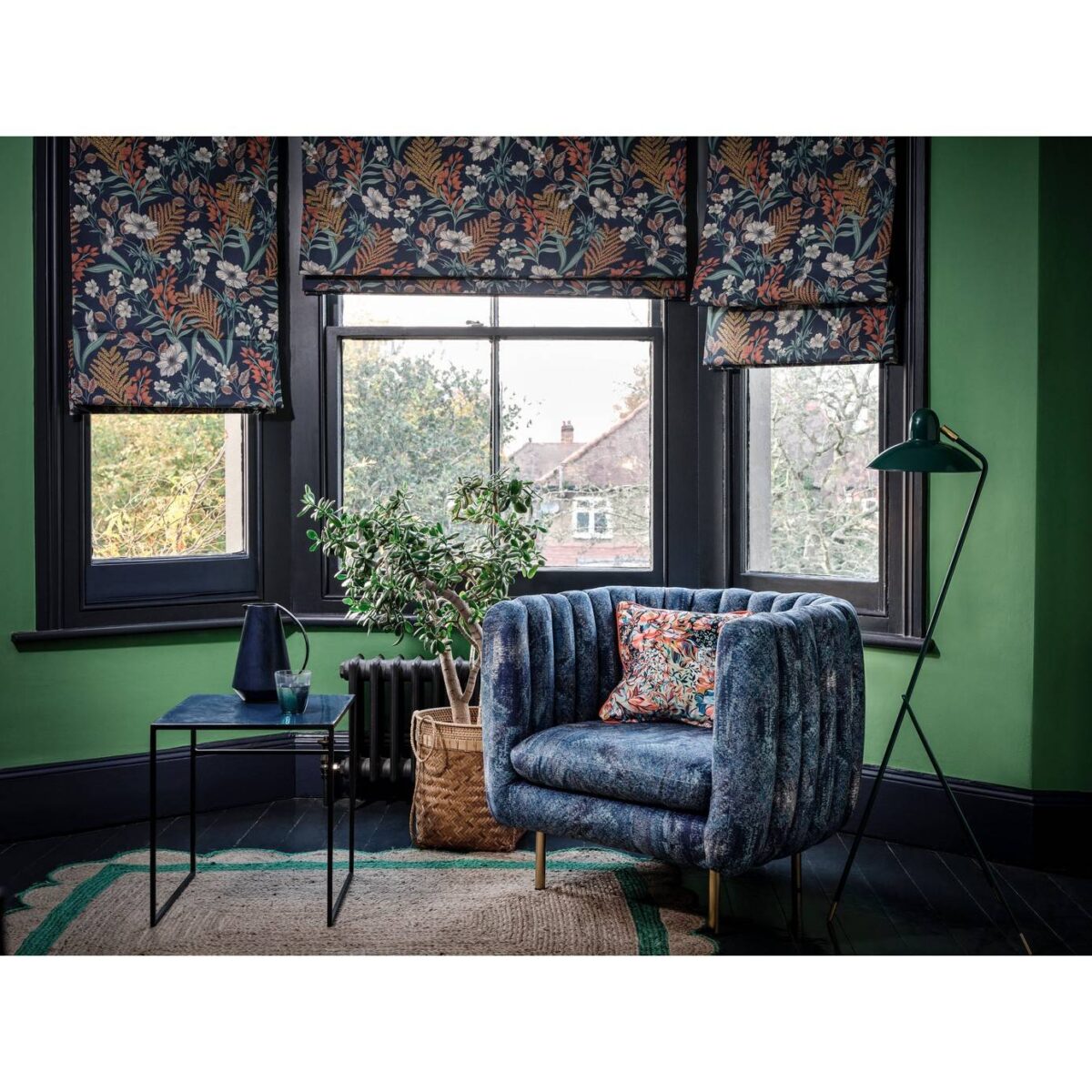 Hillcrest Fabric - Teal / Spice by Hillcrest Fabric - Teal / Spice from