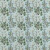blue botanical embroideried fabric from Sanderson