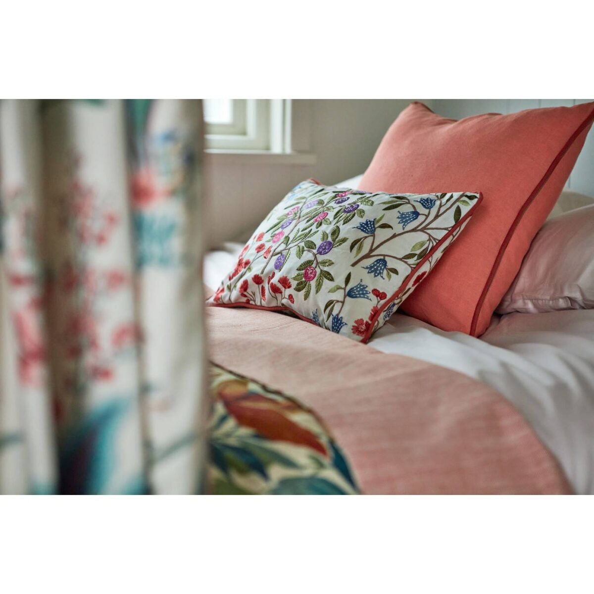Foraging Embroidery Fabric - Dawn Blue by Foraging Embroidery Fabric - Dawn Blue from