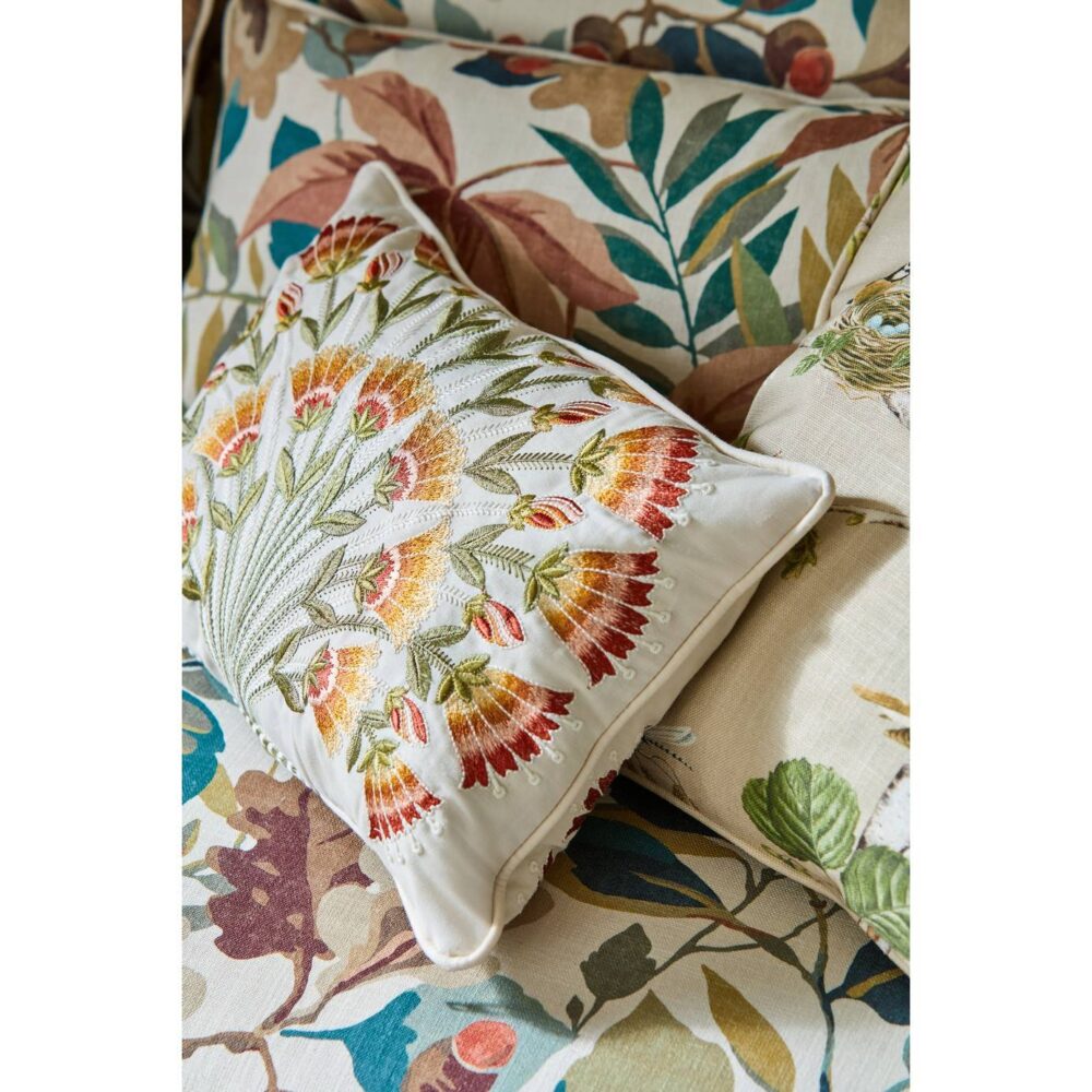 Wild Tulip Fabric - Cranberry / Ivory from