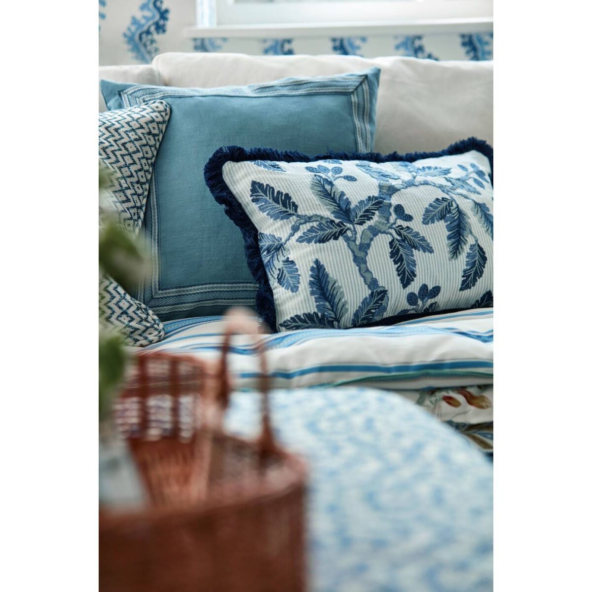 Oaknut Stripe Fabric - Indigo / Multi from