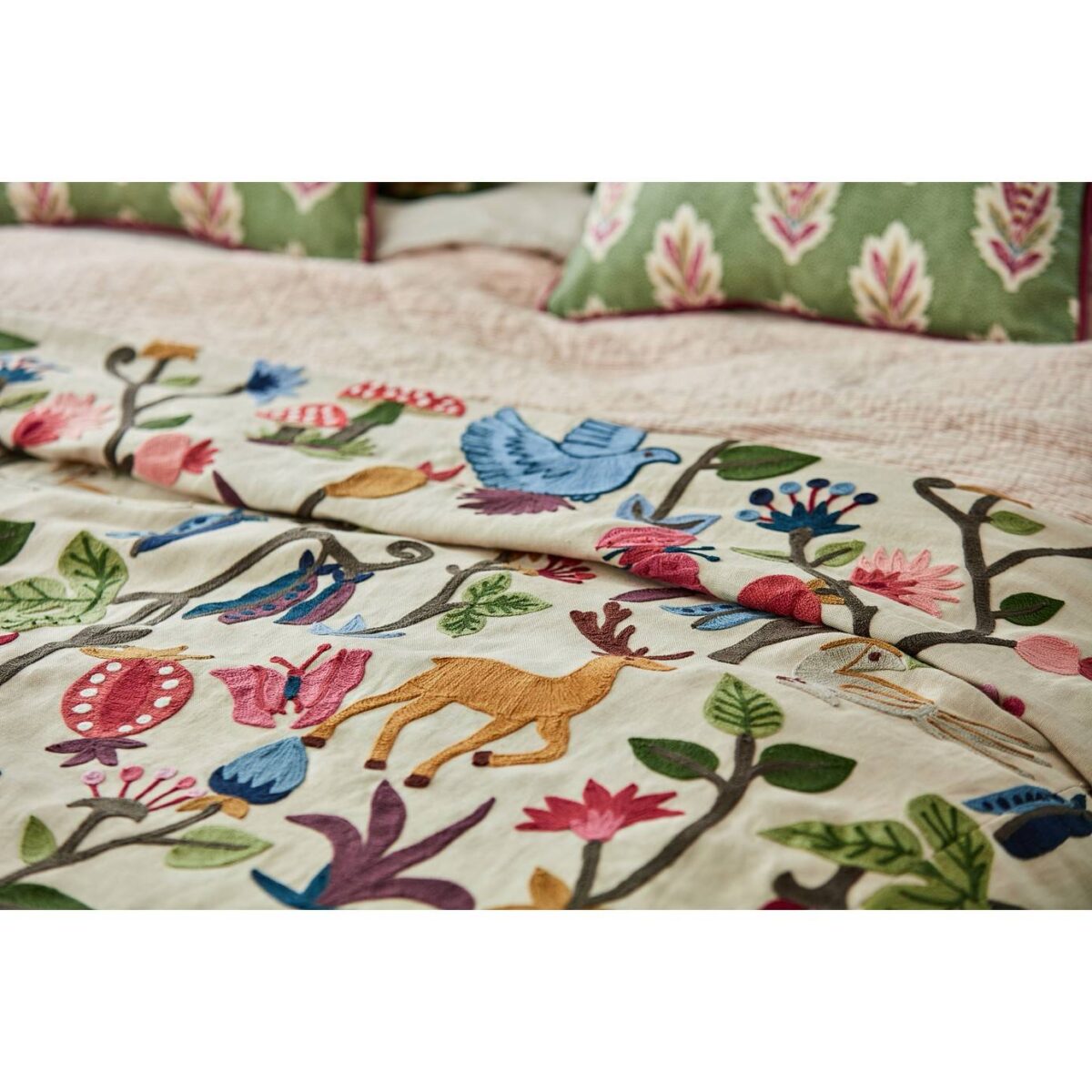 Forest of Dean Fabric - Mulberry / Multi by Forest of Dean Fabric - Mulberry / Multi from