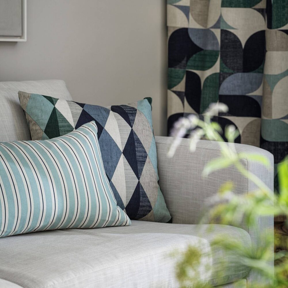 Reno Fabric - Mineral / Navy by Reno Fabric - Mineral / Navy from