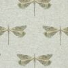 green animal embroideried fabric from Kai