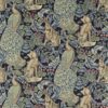 blue animal linen fabric from William Morris & Co
