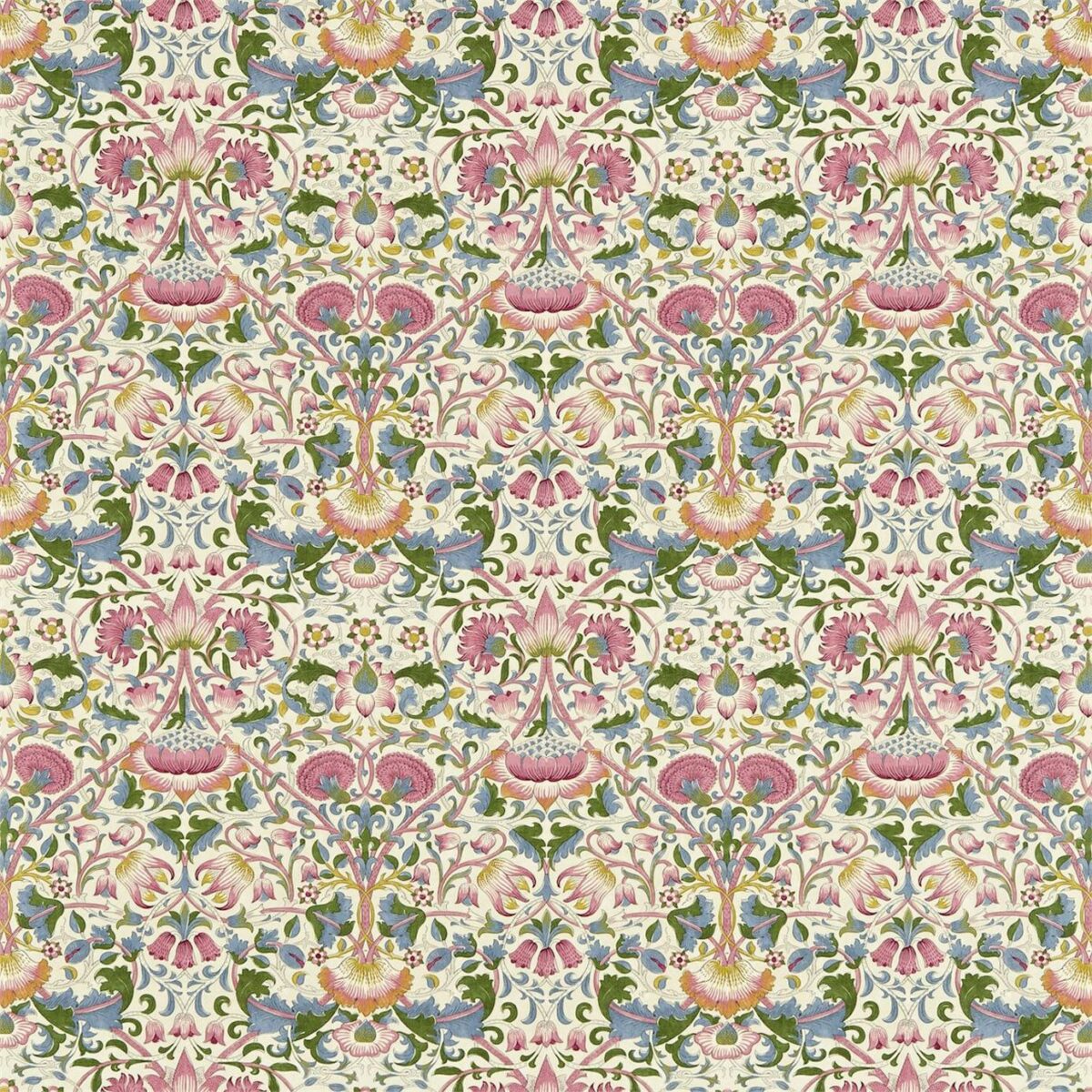 Lodden Fabric - Blush / Woad by Lodden Fabric - Blush / Woad from