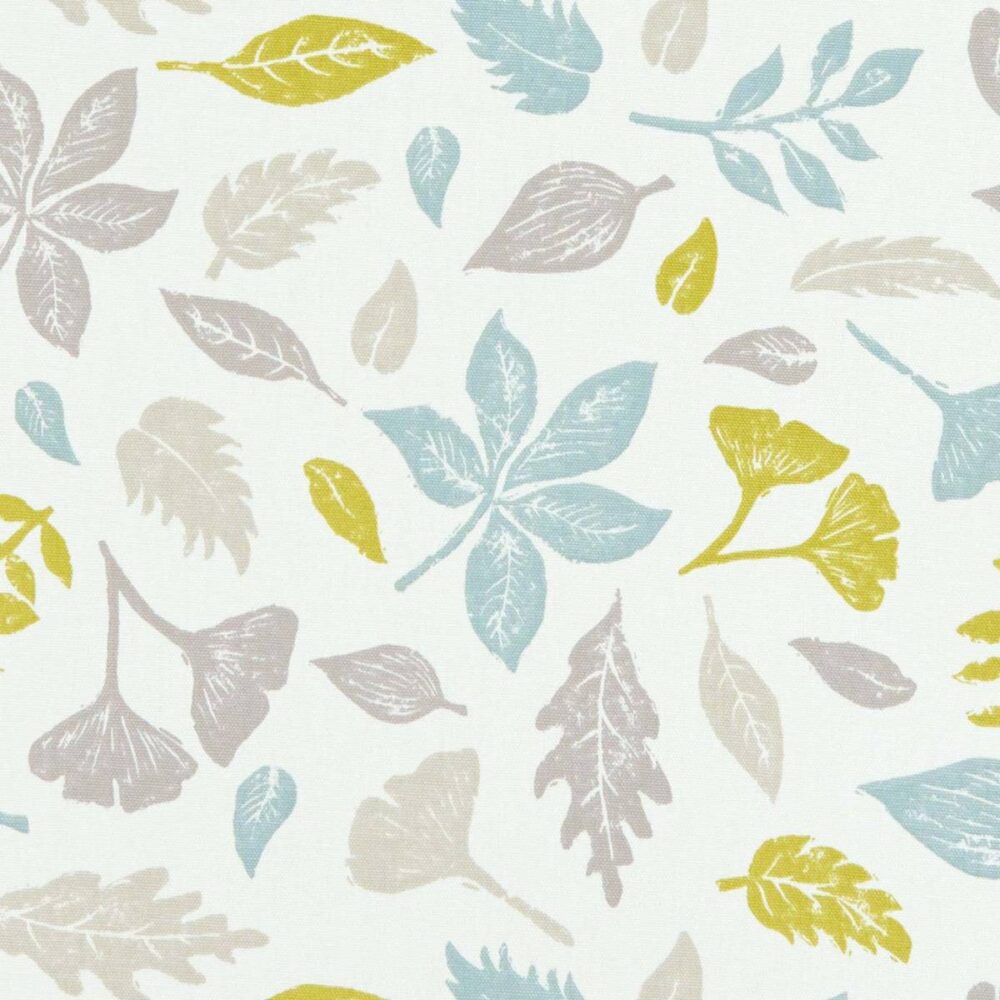 Hawthorn Fabric - Mineral by multicolour botanical cotton fabric from Studio G