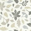 black-grey botanical cotton fabric from Studio G