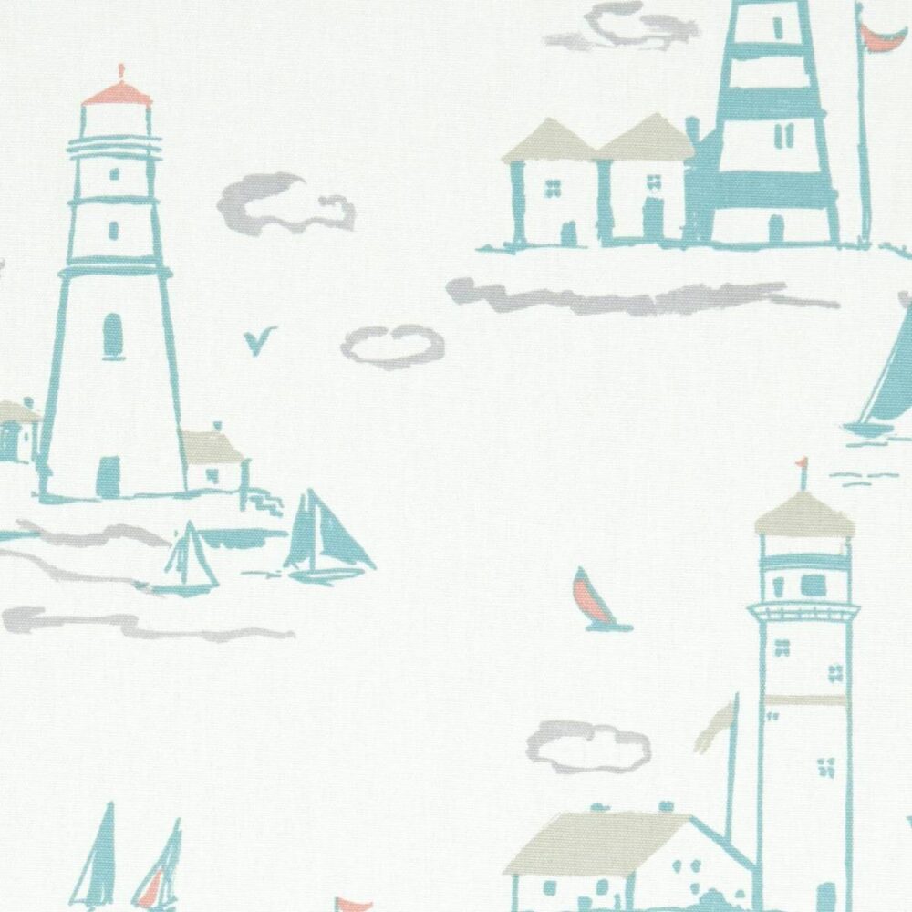 Lowestoft Fabric - Pastel by blue contemporary cotton fabric from Studio G