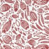 red animal cotton fabric from Studio G