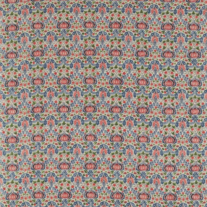 Little Chintz Fabric - Indigo / Carmine swatch