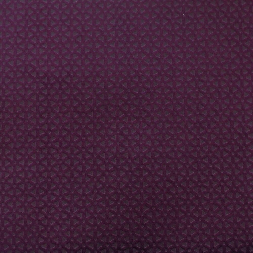Loreto Fabric - Aubergine by purple geometric velvet-chenille fabric from Studio G