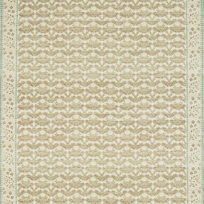 Morris Bellflowers Fabric - Fennel / Grey swatch