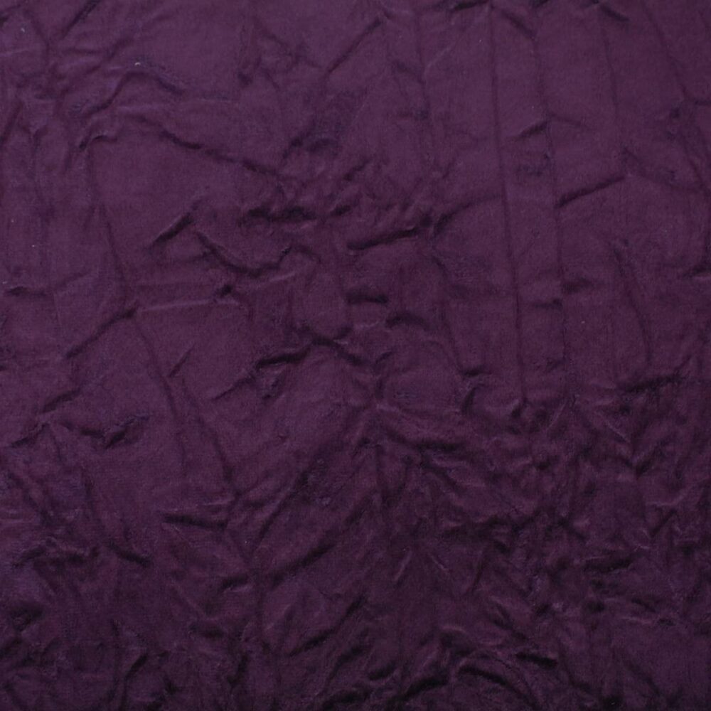 Sylvana Fbric - Aubergine by purple plain velvet-chenille fabric from Studio G