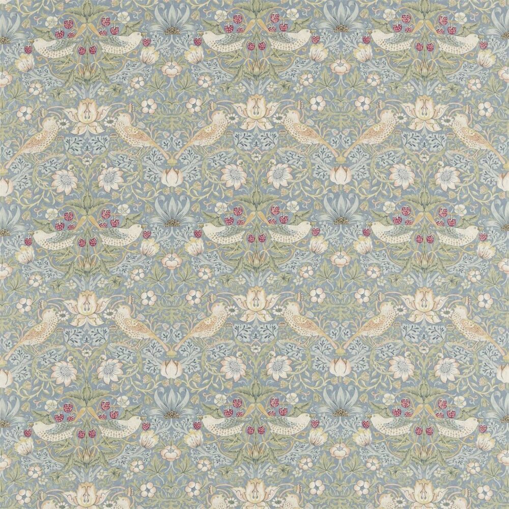 blue animal cotton fabric from William Morris & Co