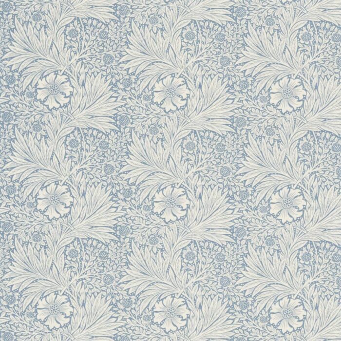 Marigold Fabric - China Blue / Ivory swatch