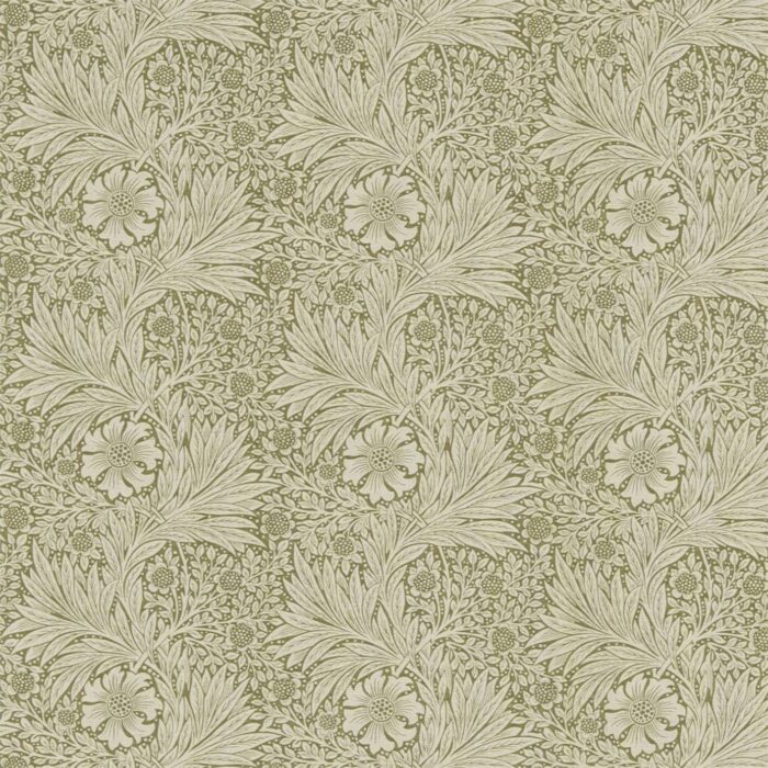 Marigold Fabric - Olive / Linen swatch
