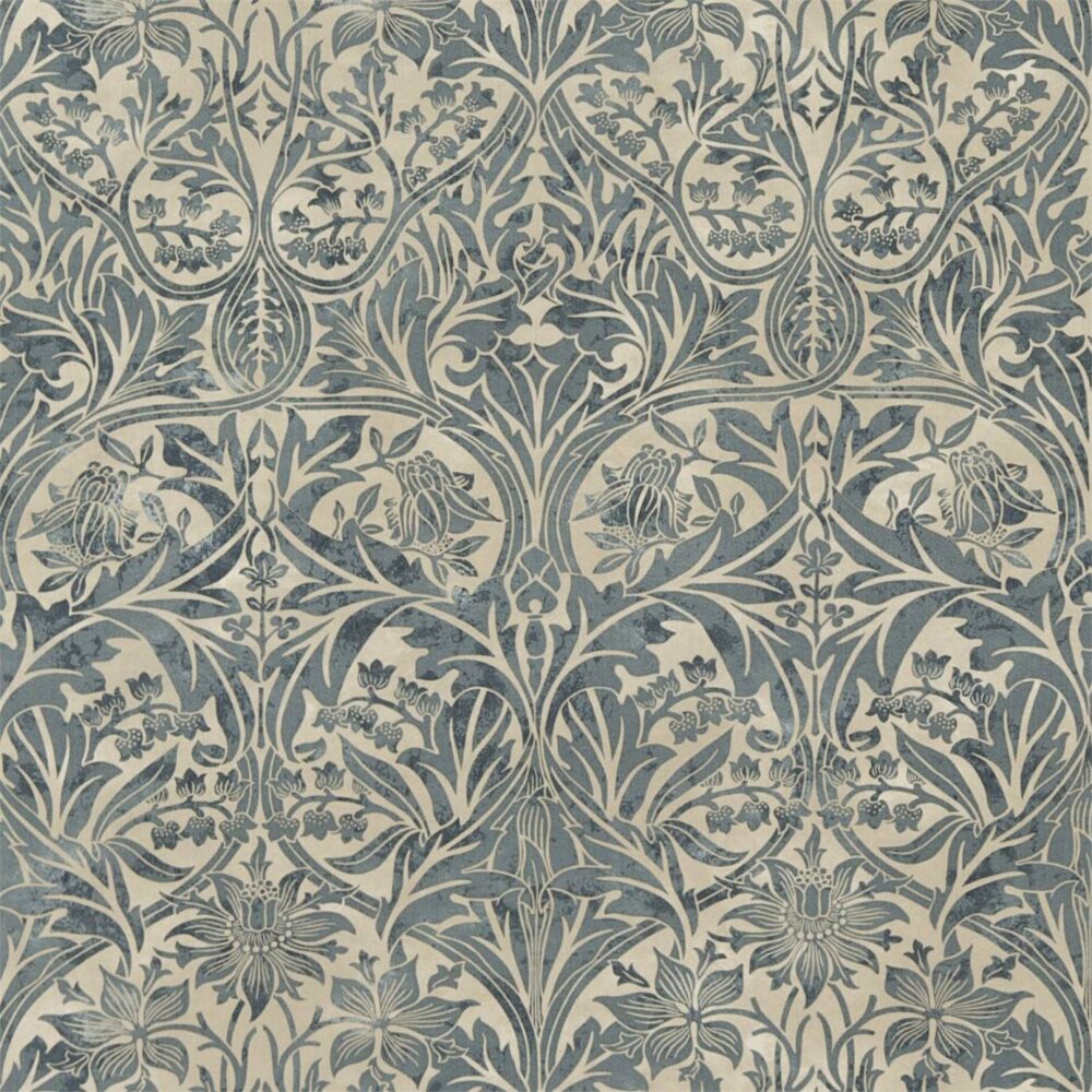 Bluebell Fabric - Sea Green / Vellum from
